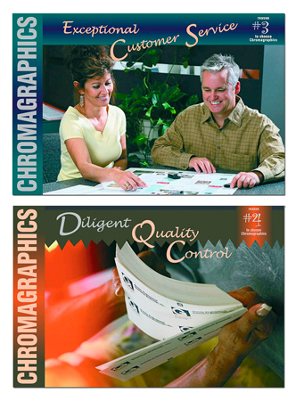 Print ads and graphic design for Chromagraphics