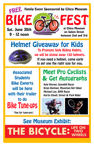 Print ads and graphic design for Chico's Bike Fest