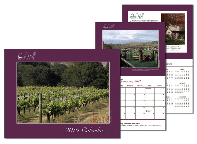 Graphic design for Oak Hill Calendar