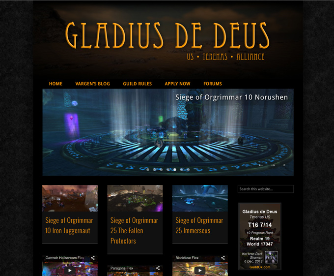 Web Design and Logo Design for Gladius de Deus